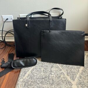 Beis The Large Work Tote in Black